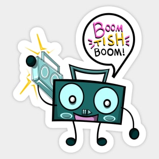 Boom Box Music Beat Sticker